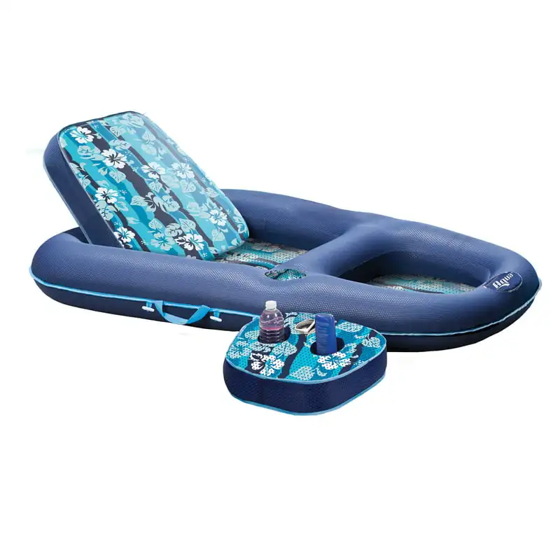 

2-in-1 Adult Recliner & Tanner Pool Float, Blue