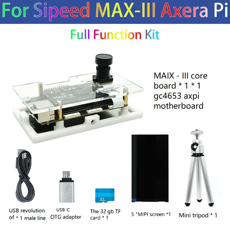 

For Sipeed MAX-III Axera Pi Full Function Kit 2GB LPDDR4X 3733Mhz 4K@30Fps AI Soc Support Dual RGMII/RMII Interface
