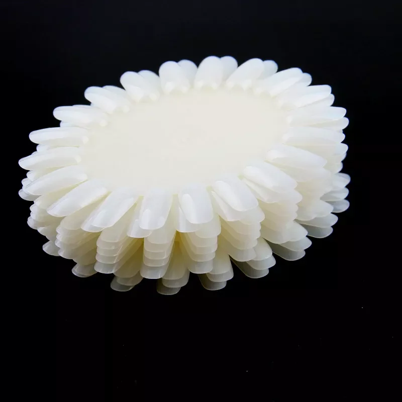 

NEW IN Pcs Natural White/Clear Fake Nail Art Display Nail Polish Glue Display Wheel Design For Beauty Nails Tool Set Art