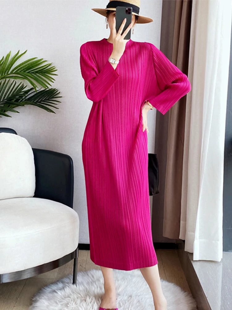 

Платье женское Плиссированное с длинным рукавом, на осень, Y2k