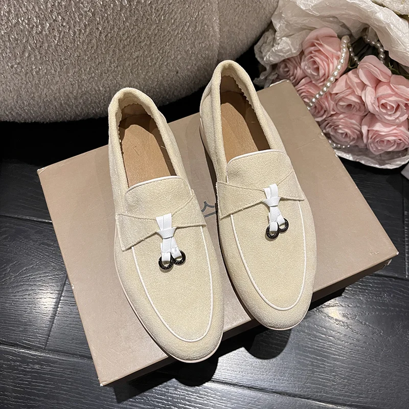 Fashion New Arrivals Women Flat Shoes Brown Slip-on Women Flat Loafers Comfortable Lightweight Women Driving Shoes Mocasines