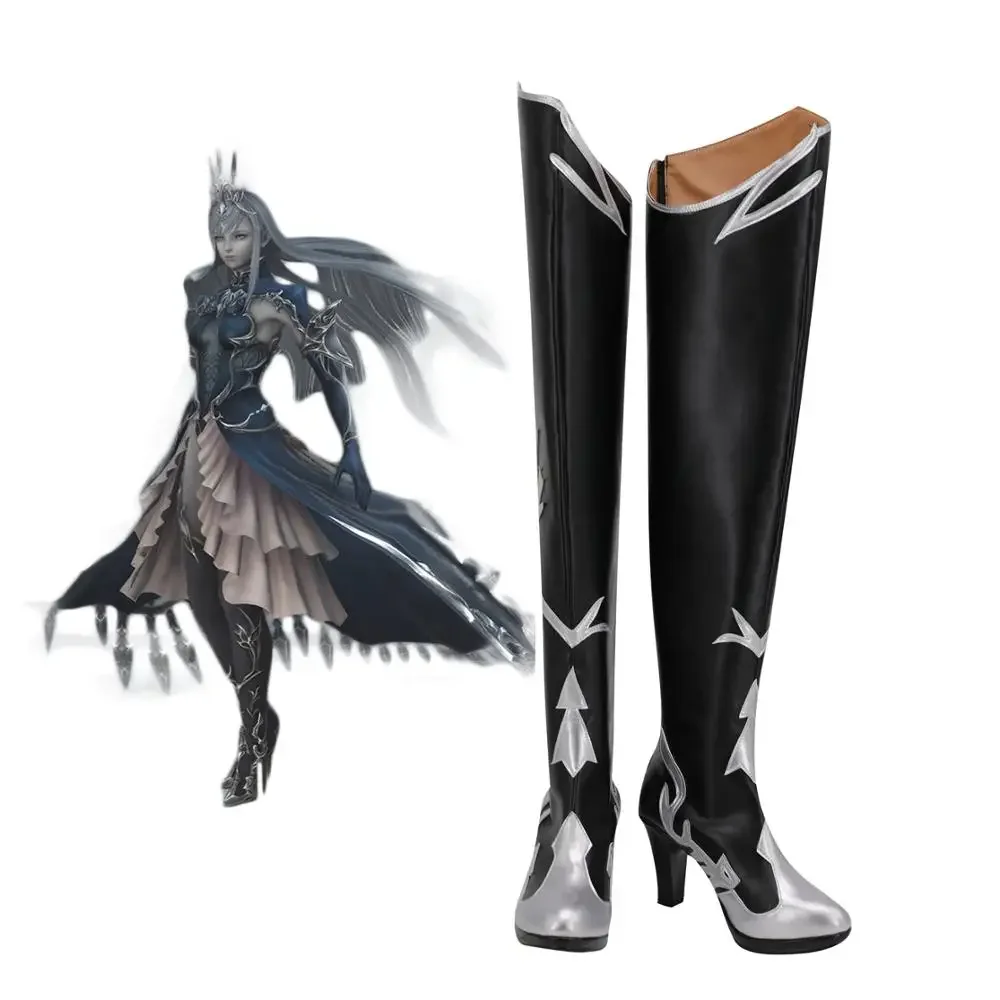 Обувь для косплея ultifantasy 14 Shiva кожаная обувь на высоком каблуке изготовленная