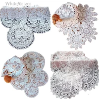 fashion lace rose embroidery table place mat pad cloth cup doily coaster christmas new year placemat wedding kitchen accessory