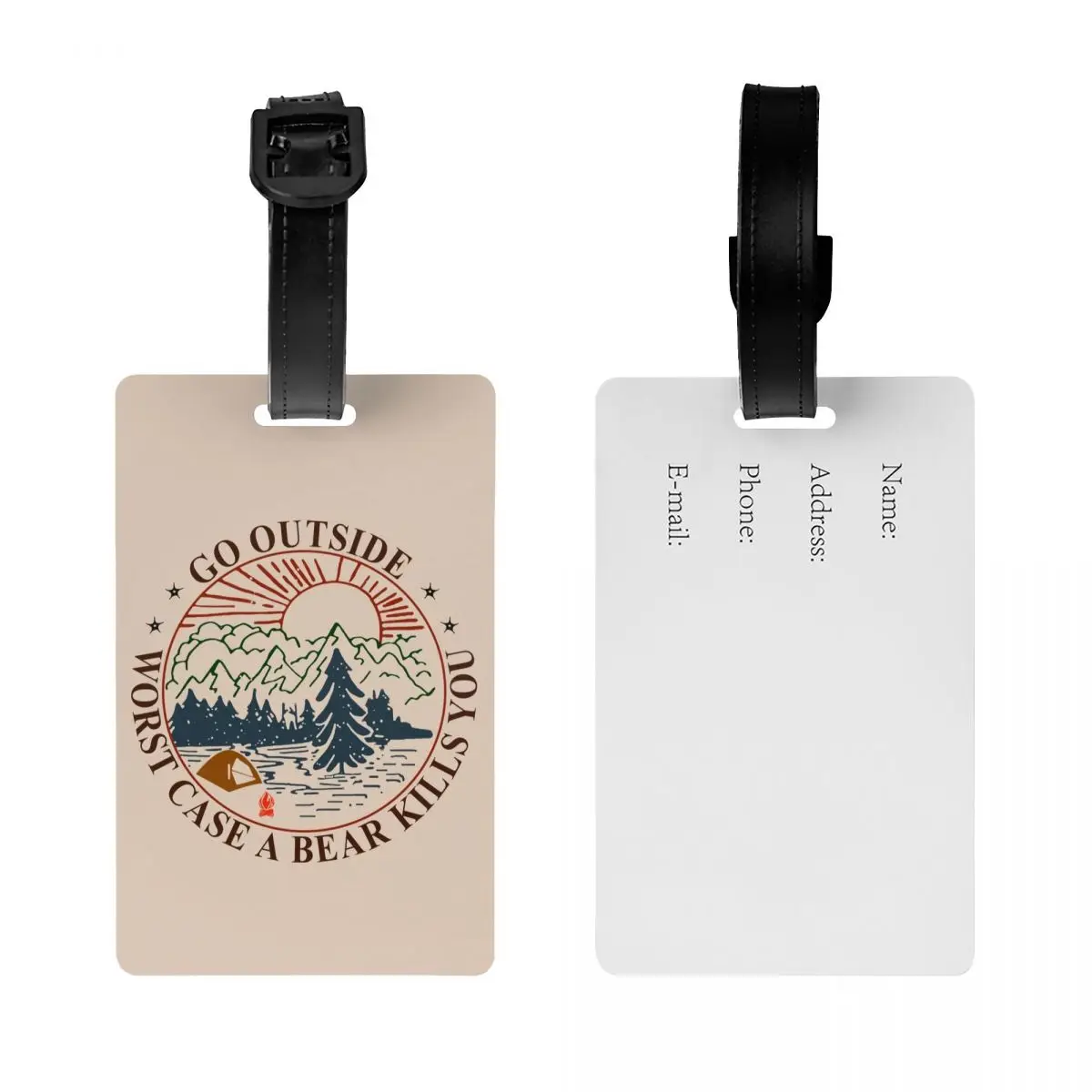 Пользовательские горные кемперы приключения кемпинга багажные бирки для