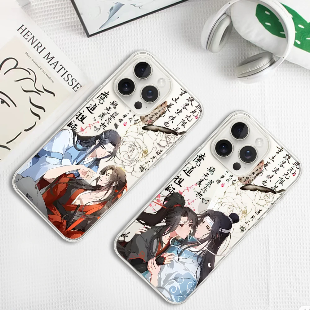 Чехол для телефона Mo Dao Zu Shi iPhone 12 11 13 14 15 16 Max Pro Plus прозрачный чехол