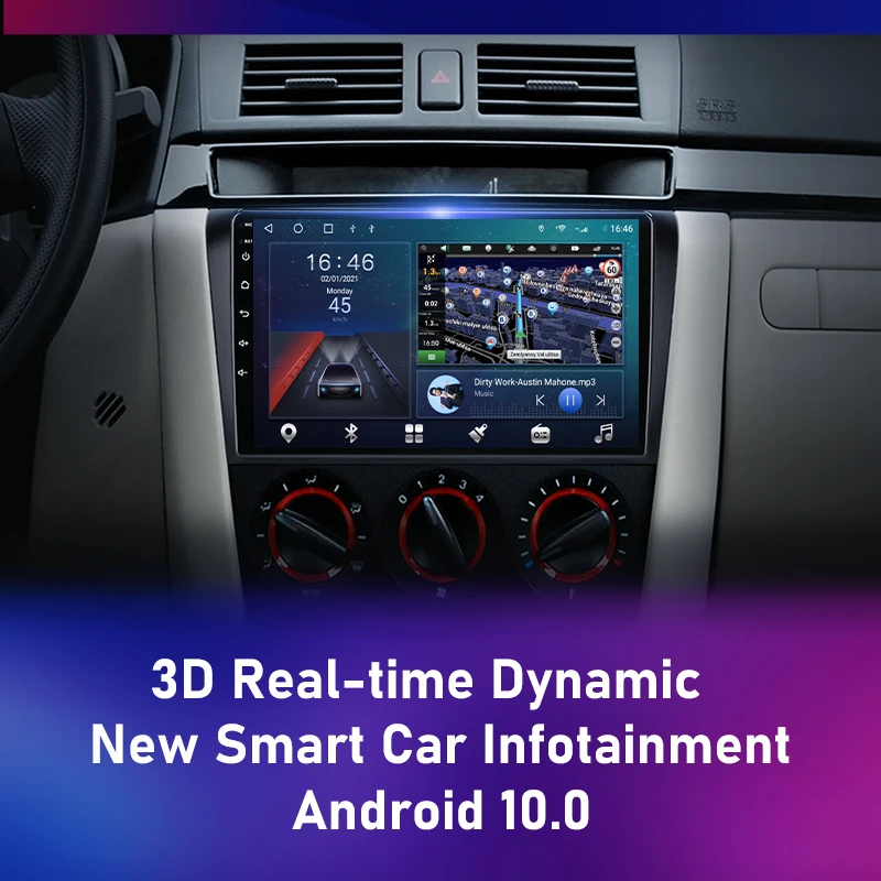 Автомагнитола для Mazda 3 2004-2009 2din Android 11 0 мультимедийный проигрыватель