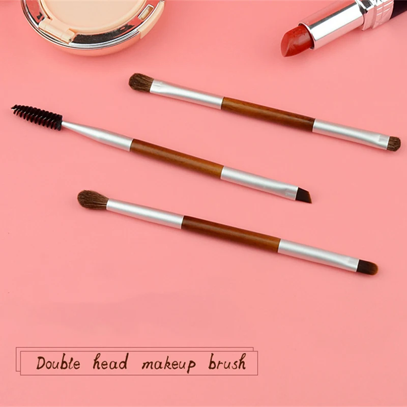 

High Quality Double Ended Eyebrow Mascara Brush Angled Combs Professional Eyelash Eyeliner Brush for Women Cosmetic Makeup Tools