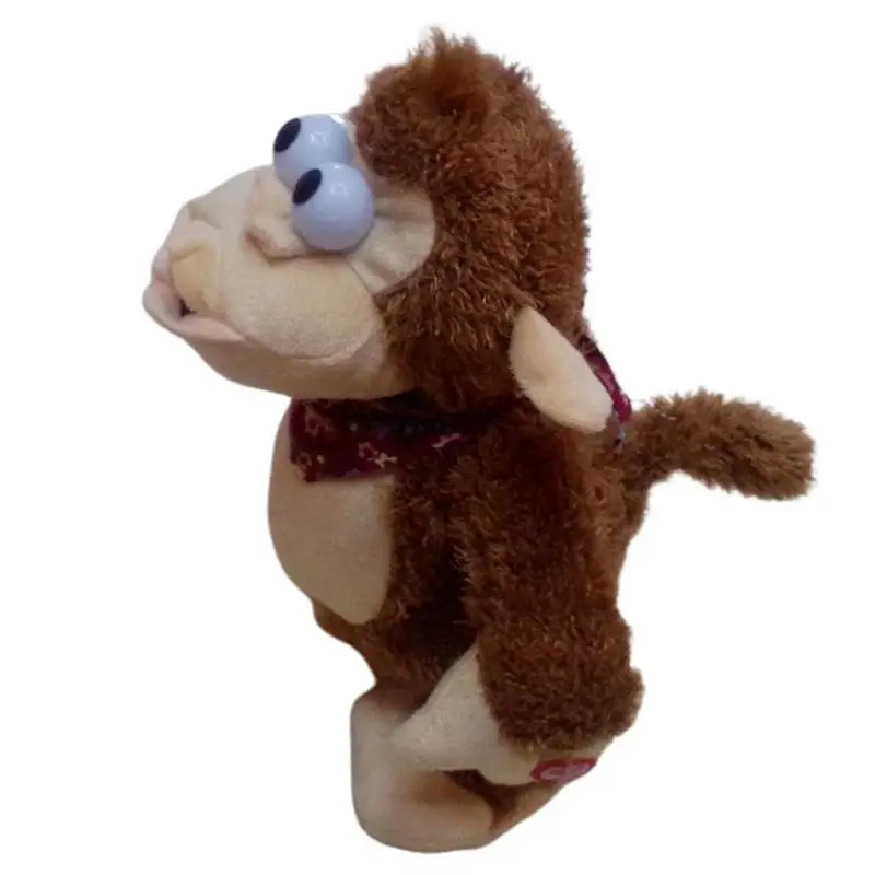 

Stuffed Animal Monkey Cute Brown Black Stuffed Animal Plushie Pillow Monkey Toy With Laughing Music Hands Clapping Functions
