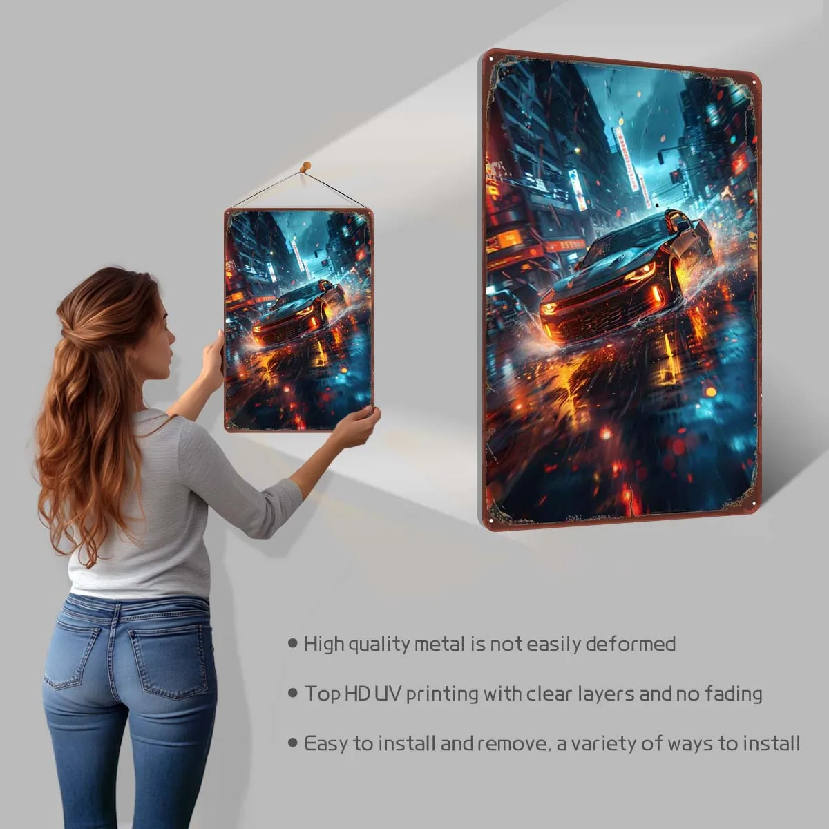 Chevrolet черный супер автомобиль металлический знак классический автомобильный