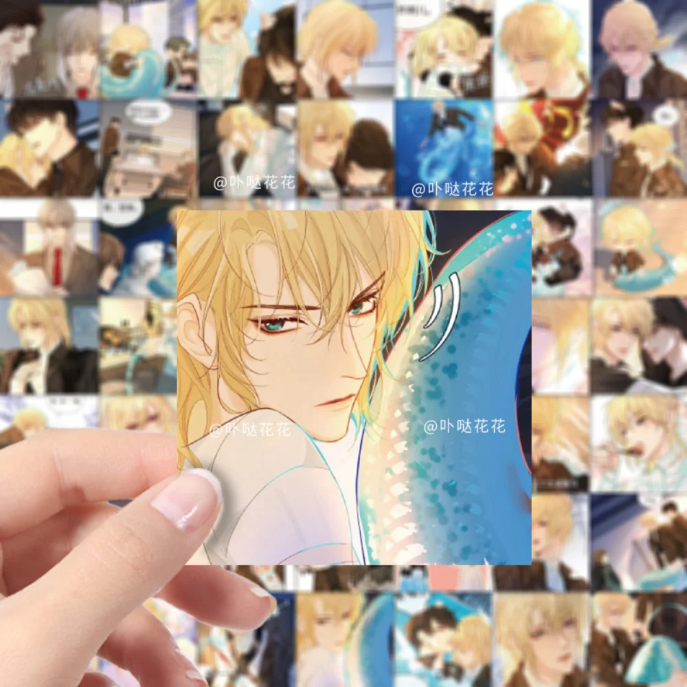 

99Pcs Anime The Falling Mermaid Stickers Ren Yu Xian Luo Underwater Animal Sticker for Bike Travel Laptop Decals for Kid Gift