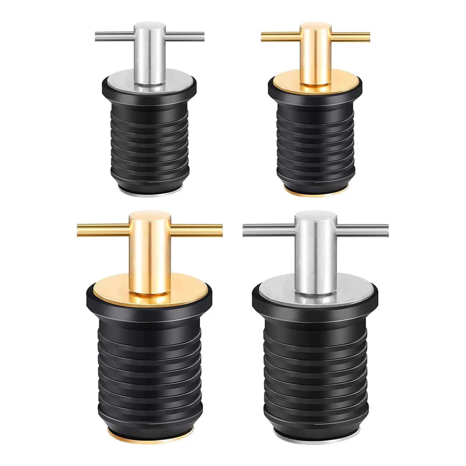 

Boat Twist Drain Plug 3/4' or 1-1/4' T-Shaped Handle Screw Drain Stopper for 19mm 32mm Hole Plumbing Fittings Kayaking