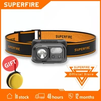 superfire hl23 53g super bright led headlamp induction headlight usb c rechargeable waterproof portable head lamp torchlight