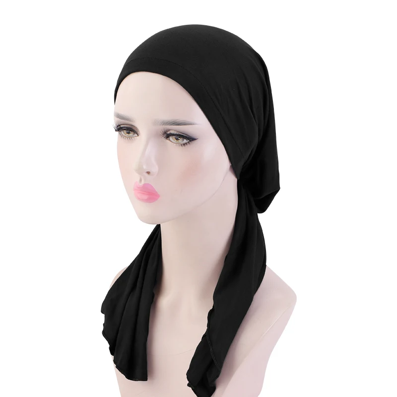 Женский мягкий хлопковый стильный тюрбан с завязкой головной убор стрейч