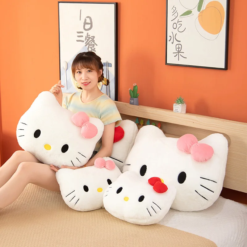 Подушка Hello Kitty 30/40 см милая большая диванная подушка с головой плюшевая кошки