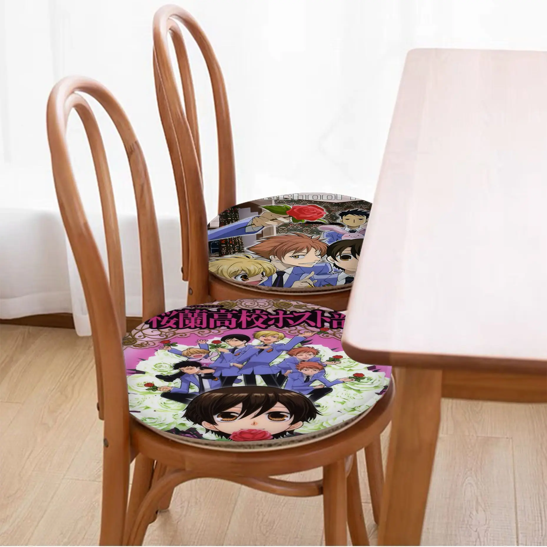 

Квадратная подушка для стула с рисунком аниме Ouran для старшей школы, удобная дышащая подушка 45x4 5 см