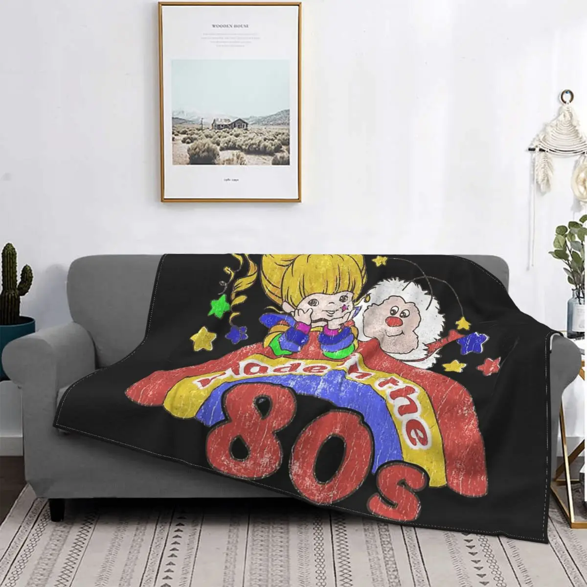 

Переносные теплые пледы Rainbow Brite Red, TV, сделано в 80-х, для постельных принадлежностей, путешествий