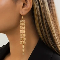 purui trendy long tassel earrings for women gold color ladies drop earrings 2022 fashion hanging earrings jewelry girls gifts
