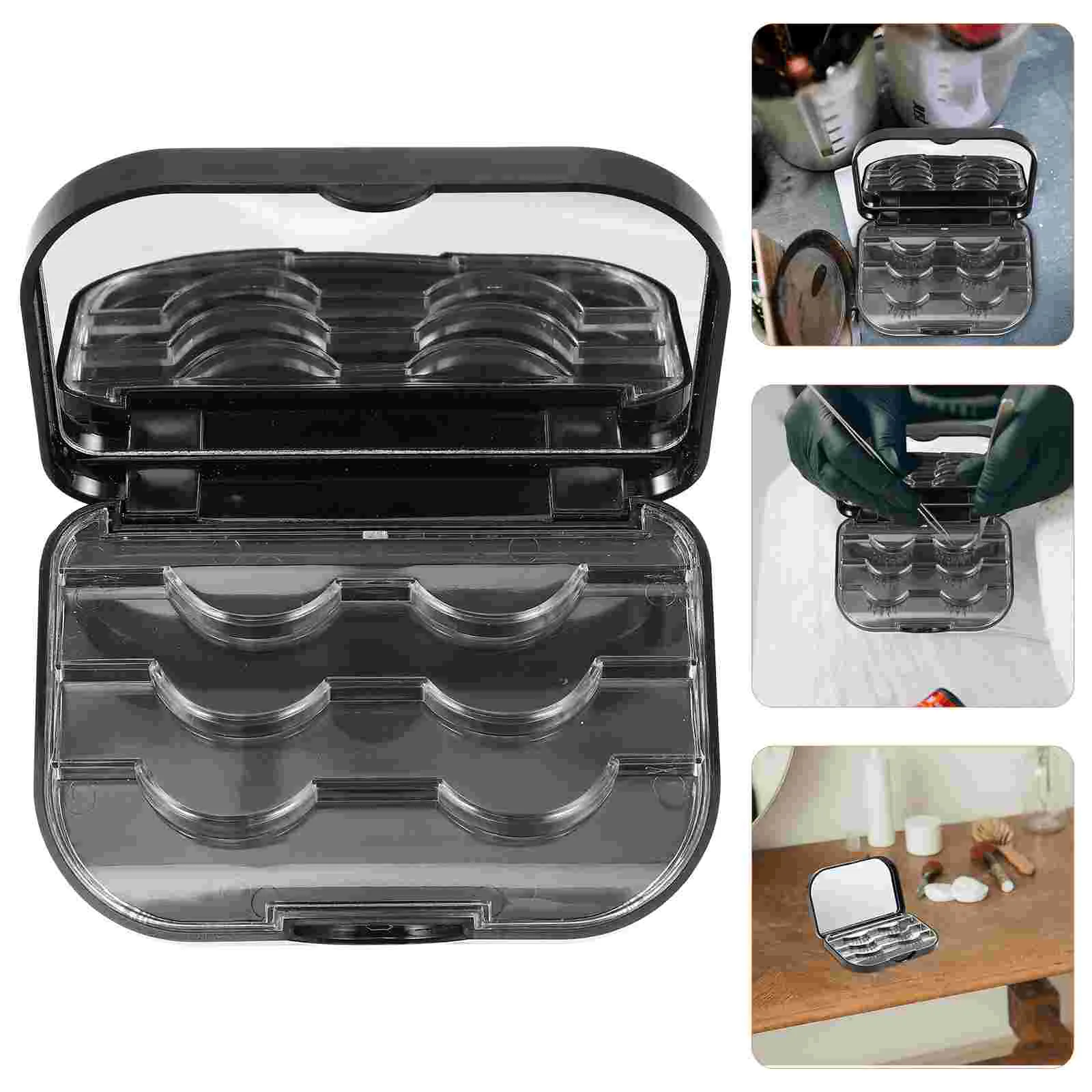 

Woman False Eyelash Storage Box Eyelash Case Multi-slot False Eyelash Organizer Box Eyelash Container False Eyelash Holder