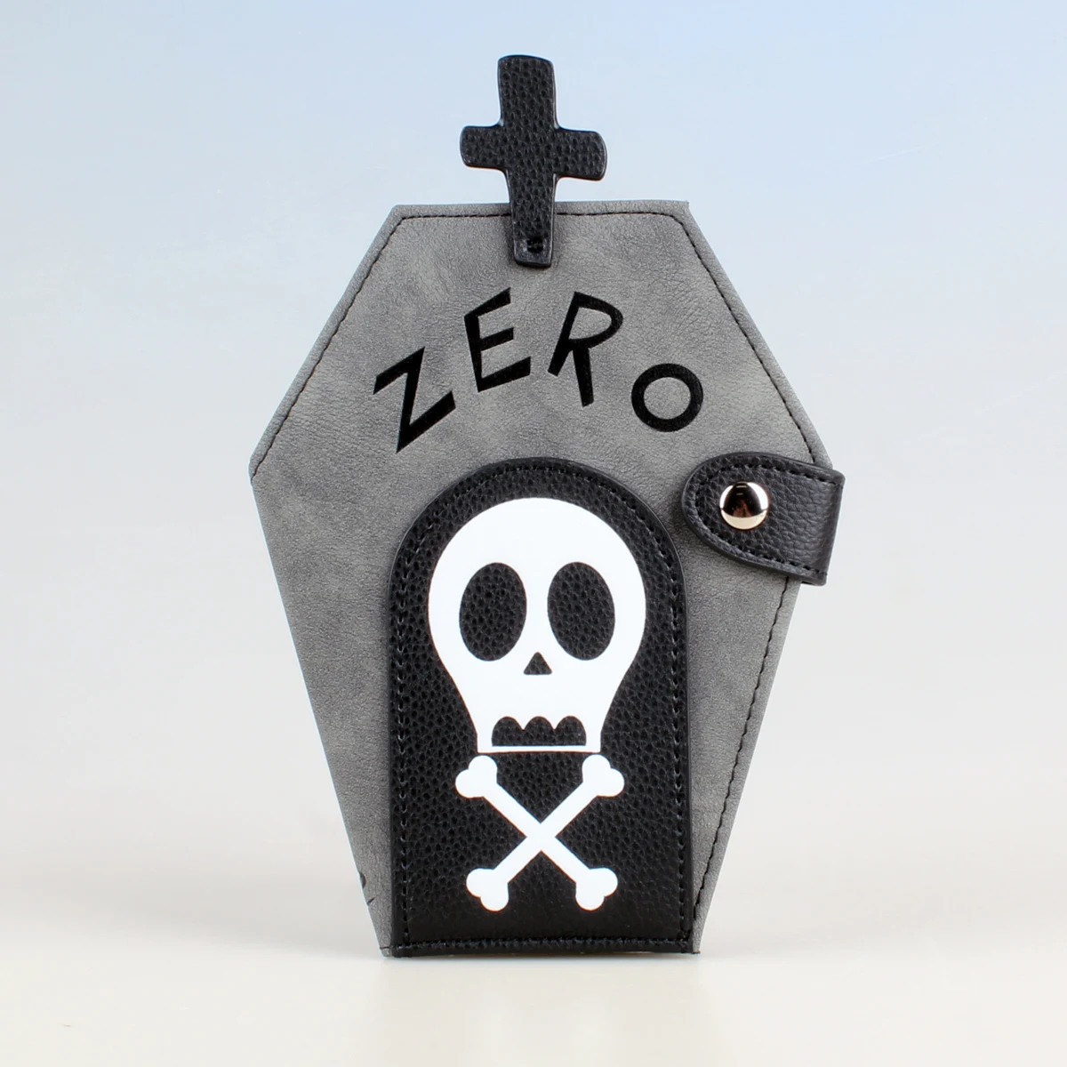 Кошелек в форме гроба кошелек с двойным сложением Женский подарок на Хэллоуин