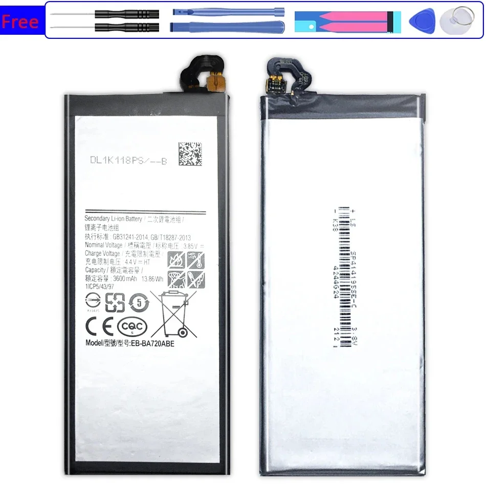 Сменный аккумулятор EB-BA720ABE для Samsung A7 2017 версия SM-A720 A720 A720F A720M 3600 мАч + номер