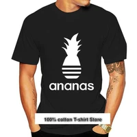 camiseta de manga corta unisex camisa con logo de ananas en blanco tops para mujer