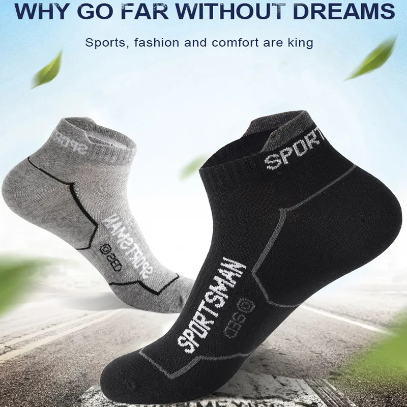 6 Pairs High Quality Socks Men's Summer Man Short Socks Breathable Ankle Socks Cotton Sports Socks Black Thin Cut Run Men Socks