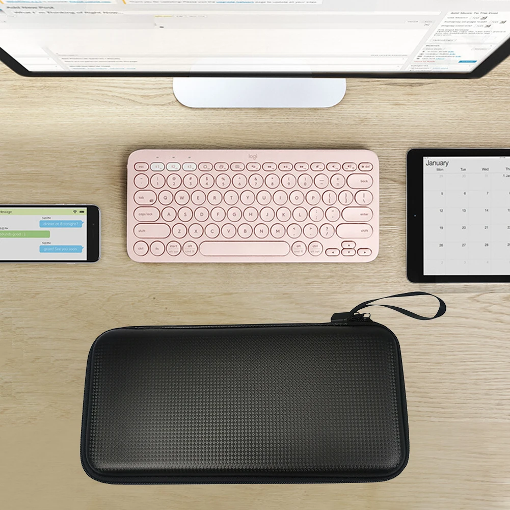 Портативная сумка для хранения клавиатуры Logitech K380, водонепроницаемая жесткая Защитная сумка для клавиатуры