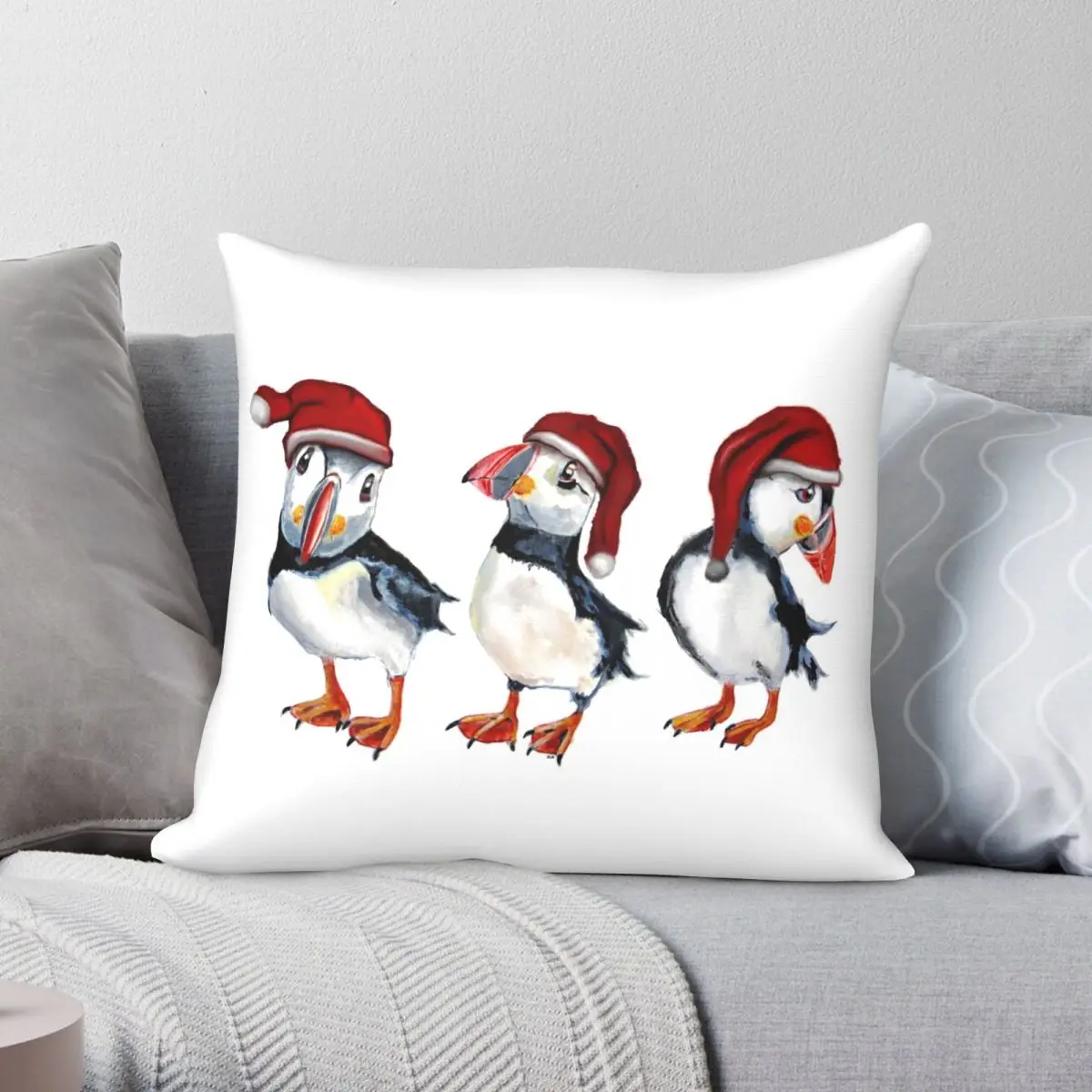 

Рождественский чехол для подушки, квадратная подушка, полиэстеровый льняной бархатный чехол с узором на молнии, декоративный чехол для подушки, наволочка для кровати 18 дюймов