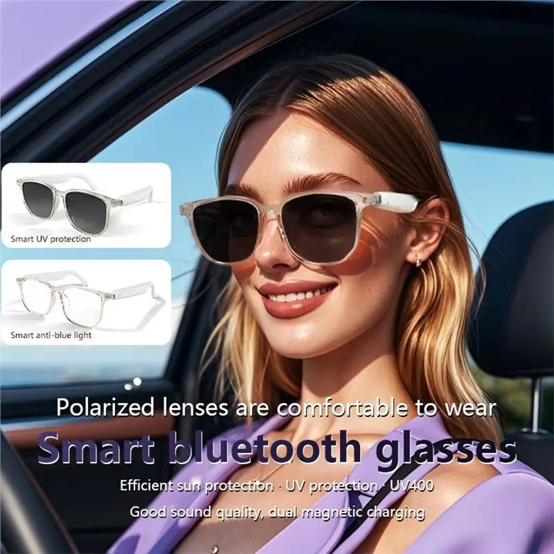 Фото Умные очки Shoppingsports: Bluetooth-очки, солнцезащитные очки с защитой UV400, поляризационные линзы от синего света, очки для вождения, звонки без помощи рук, воспроизведение музыки №1