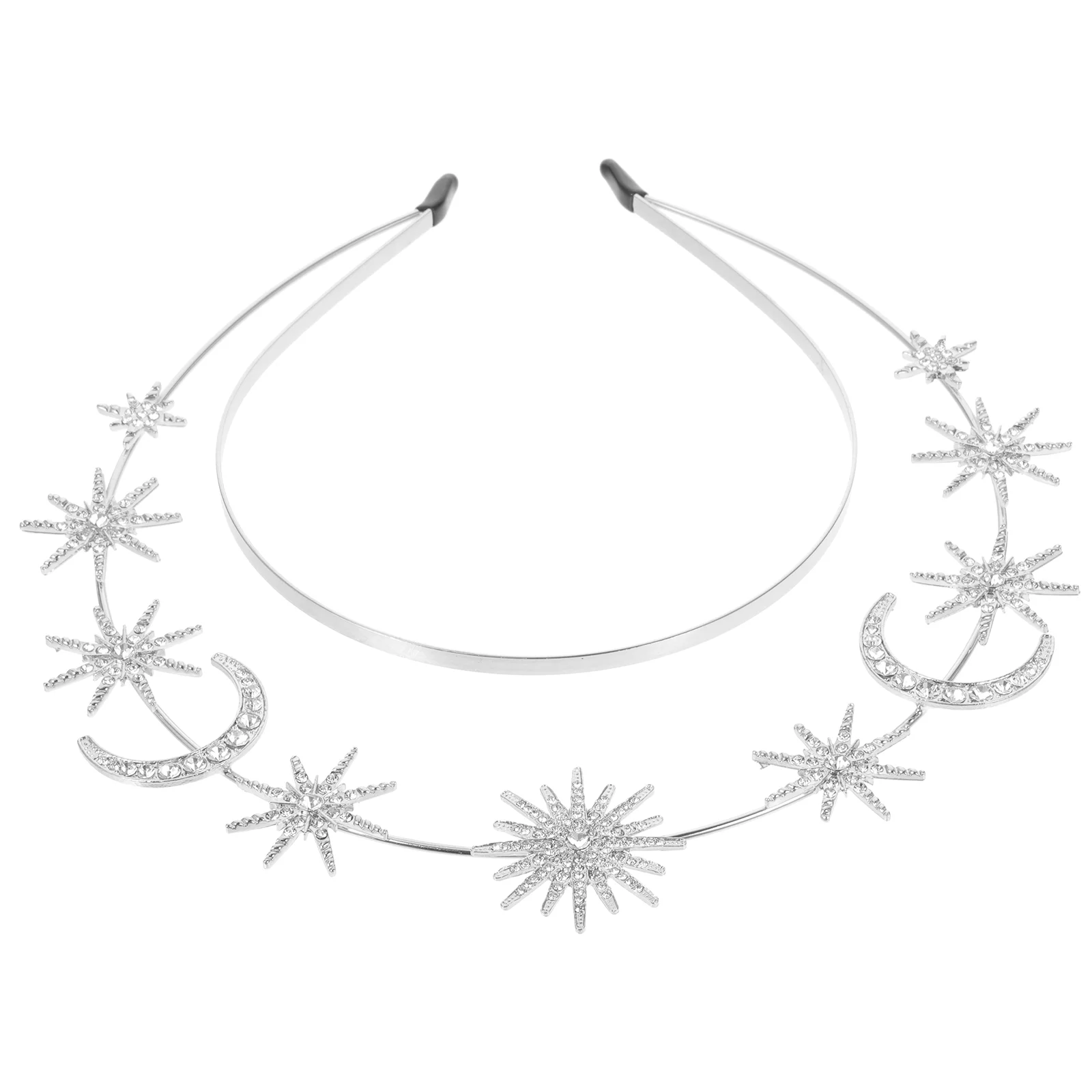 

Goddess Accessories Women Crown Star Moon Headpiece Headband Bridal Crowns Wedding Headbands Celebrity
