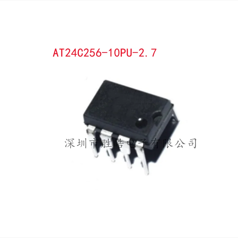 (10PCS)  NEW   AT24C256-10PU-2.7   24C256  10PI   DIP-8  AT24C256N  Into The  Integrated Circuit