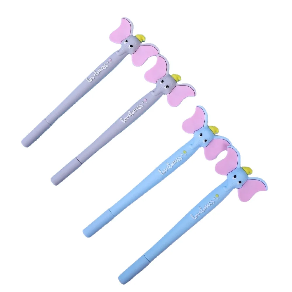 Милые Мультяшные гелевые ручки Дамбо пластиковые черные чернила 0 5 мм письменные