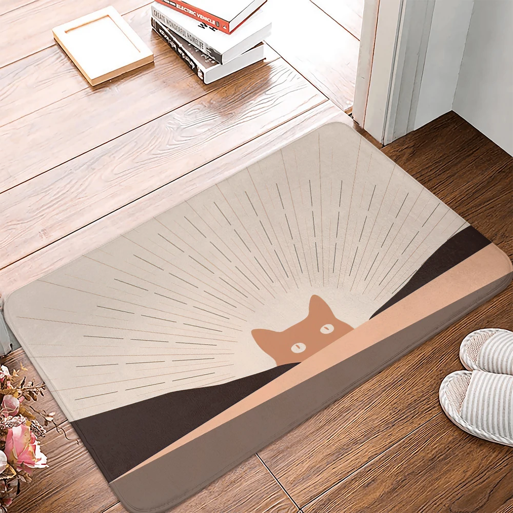 1 шт. Противоскользящий коврик для кухни с мультяшным забавным котом |