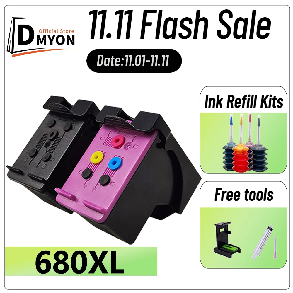 

Картридж для принтера Deskjet 2135 2136 2138 680 XL, совместим с HP 680XL 2135 2136 2138 4535 4536 4538 4675 4676 4678