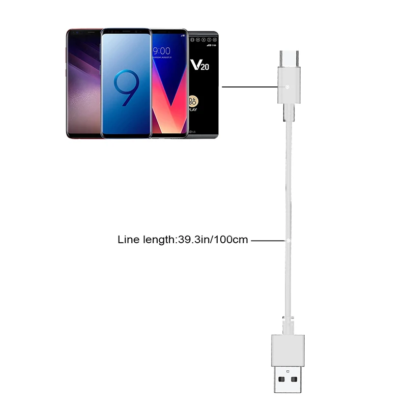 

Универсальный зарядный кабель для ноутбука LVSUN, внешний USB-кабель USB 2,0 для Macbook Spectre 13 Yoga 5 Xiaomi HP Huawei Samsung