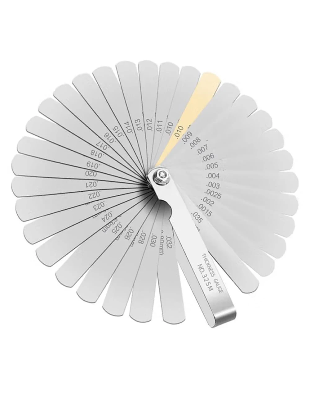 

Набор из 32-лопастных щупов из нержавеющей стали с двойной маркировкой, метрический и стандартный толщиномер клапана SAE, дальномер