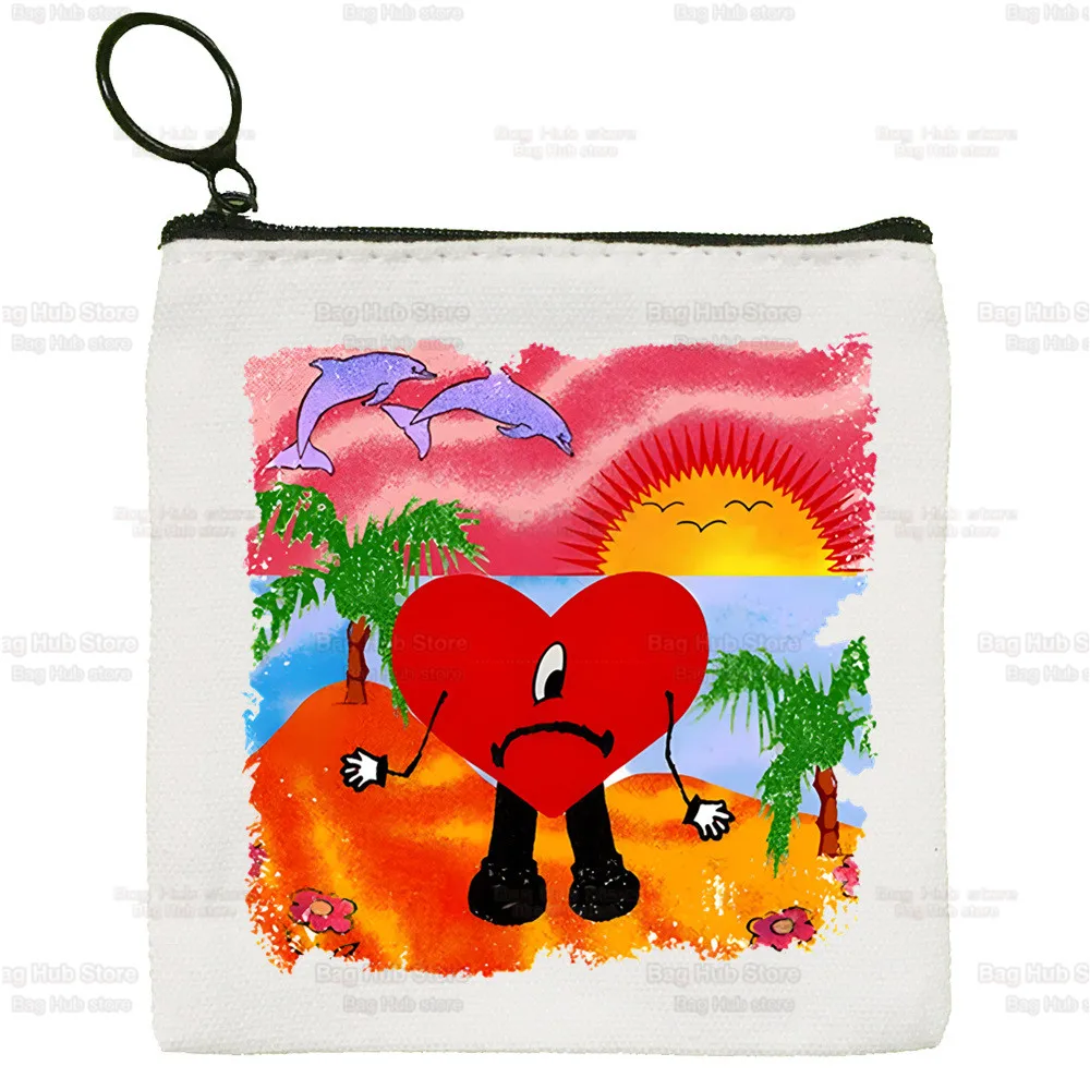 Bad Bunny Un Verano Sin Ti Tu No Eres Bebecita Eres Bebesota Coin Purse Female Canvas Cute Key Bag Mini Clutch Small Purse