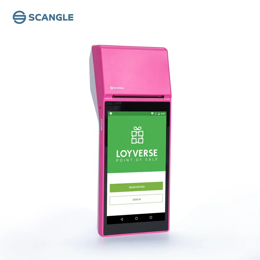 

Scangle Android Handheld POS system with Receipt Printer For Lottery/Warehouse/take away