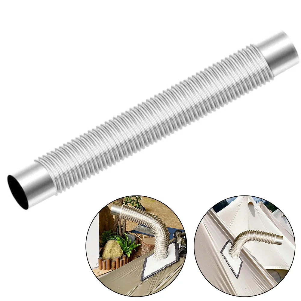 

Wood Stove Pipe Stainless Steel Flue Exhaust Stove Pipe 90 Degree Adjustable Thickened Exhaust Pipe For Stove Fresh Air Intake