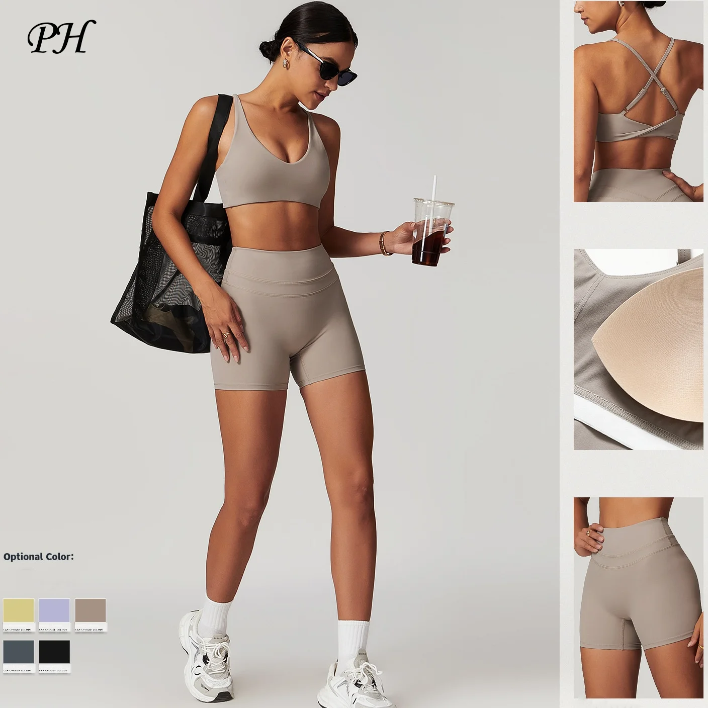 Женская Спортивная одежда для спортзала йоги фитнеса комплект из 2 предметов