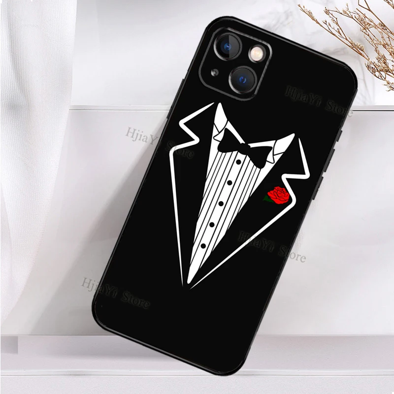 Мужской костюм рубашка галстук Мягкий чехол для iPhone 11 14 12 Pro X XS XR 7 8 Plus SE 2020 13 Max