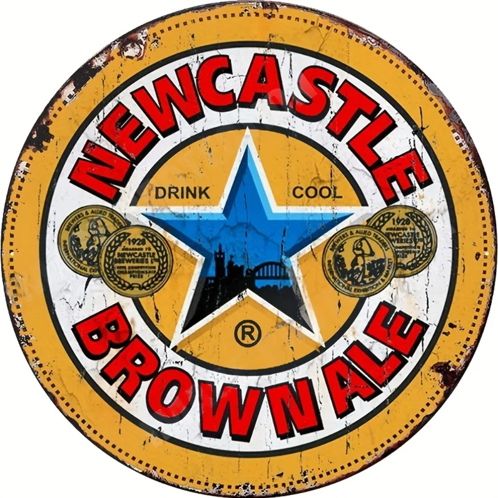 

Винтажная алюминиевая табличка Newcastle Brown Ale