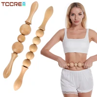wooden exercise roller gua sha handheld cellulite blasters sports injury body trigger point muscle wood roller sticks massager