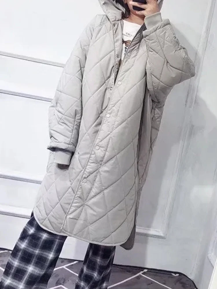 Women's Autumn Jacket Down Jacket Hooded Warm Parkas Thick Winter Cotton Padded Overcoats Hood Quilted Coats Female Hood Parkas