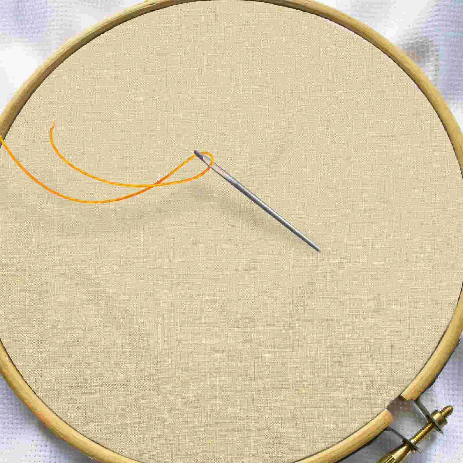 

Fabric Linen Embroidery Cloth Diy Sewing Cotton Garment Washable Crafted Needlepoint Square Craft Cross Quilting Bundle