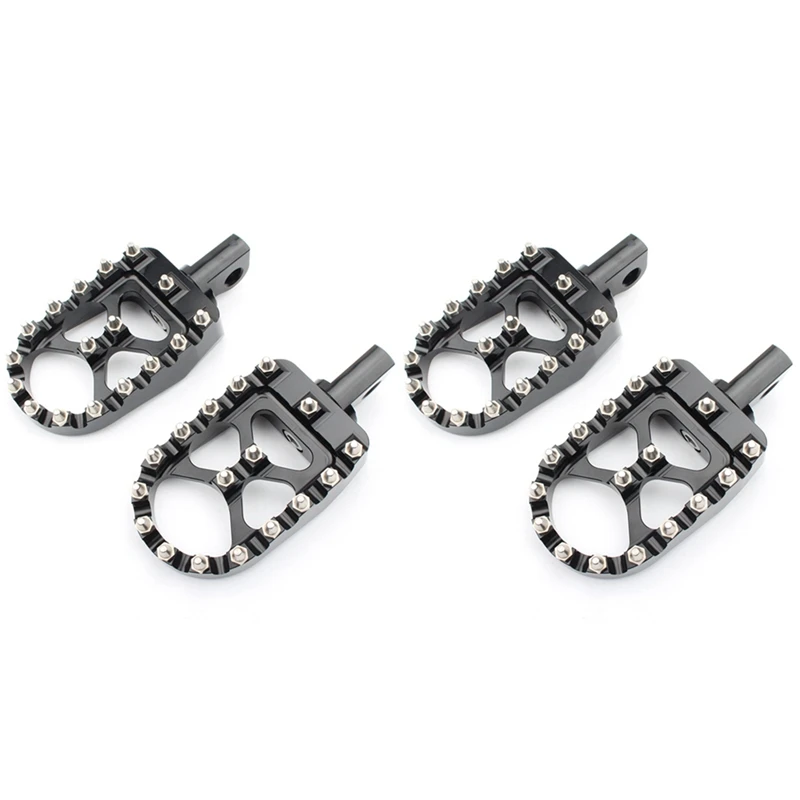

4X Motorcycle Wide Foot Peg MX Offroad Foot Pegs 360° Roating Style For Sportster 883 Fatboy Bobber