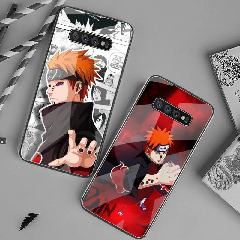 

Anime Naruto Pain Phone Case Tempered Glass For Samsung S20 Ultra S7 S8 S9 S10 Note 8 9 10 Pro Plus Cover
