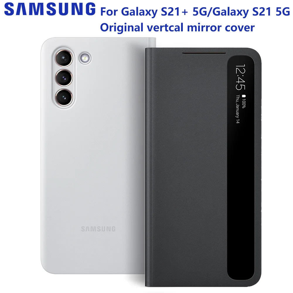 Купи Оригинальный Samsung Smart View зеркало флип чехол для Samsung Галактика S21 5G S21 плюс 5G S21 + 5G смарт-пленка для экрана с четким изображением за 1,828 рублей в магазине AliExpress