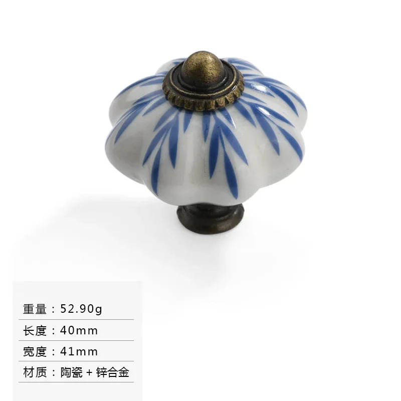 Керамический ящик с одним отверстием, европейский шкаф, маленькая круглая цветная дверная ручка в этническом стиле