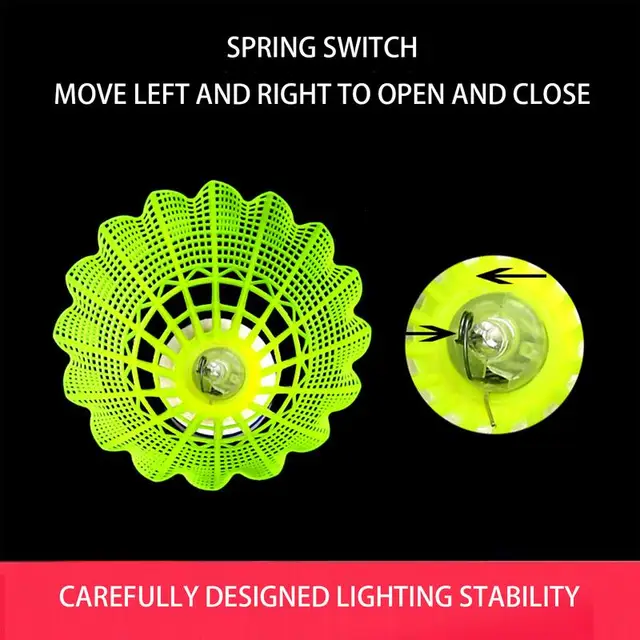 3/4pcs Lighting Badminton Dark Night Colorful LED Lighting Sport Badminton Light Spot Shuttle cock Accessories shuttlecock 3